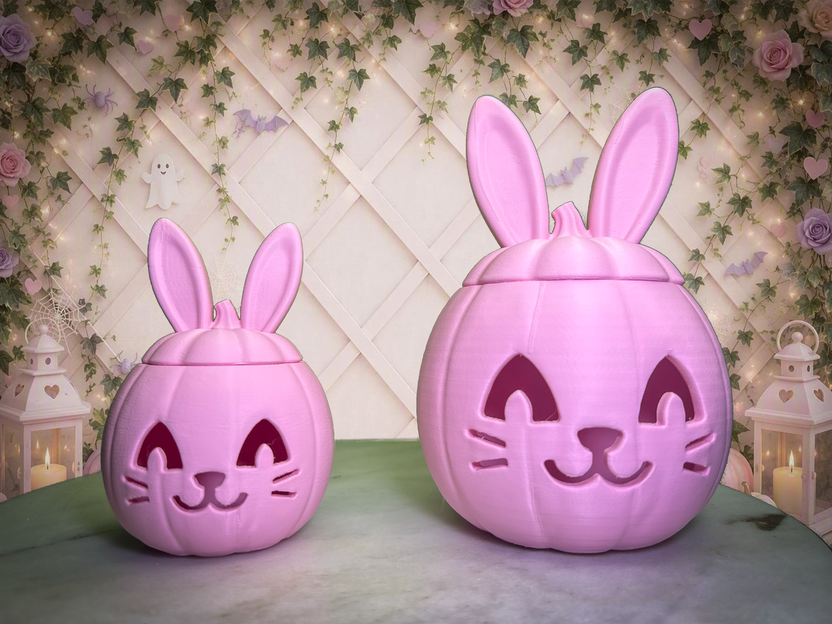 Cute Halloween Bunny Pumpkin Lantern