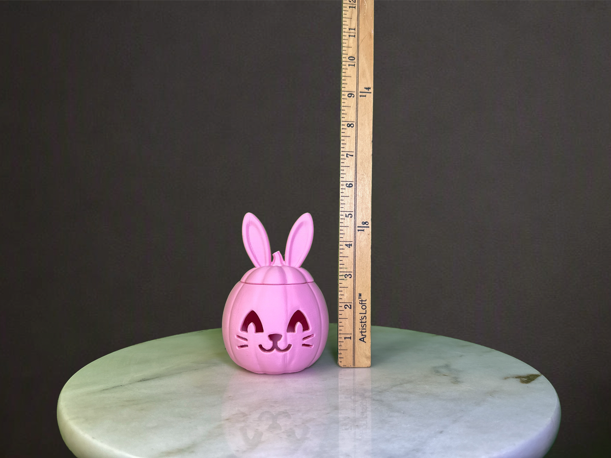 Cute Halloween Bunny Pumpkin Lantern